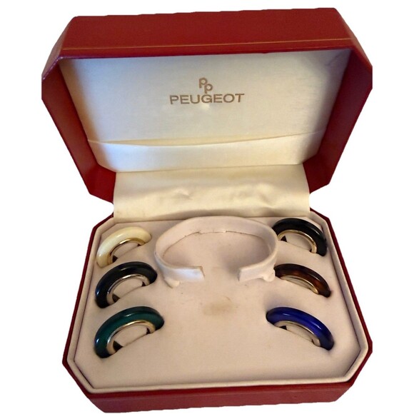Peugeot Womens Quartz Watch Interchangeable Bezel Set 1990s Box Battery Needed main image 2